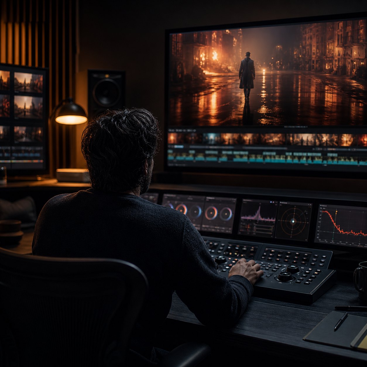Filmmaker editing a personalized trailer