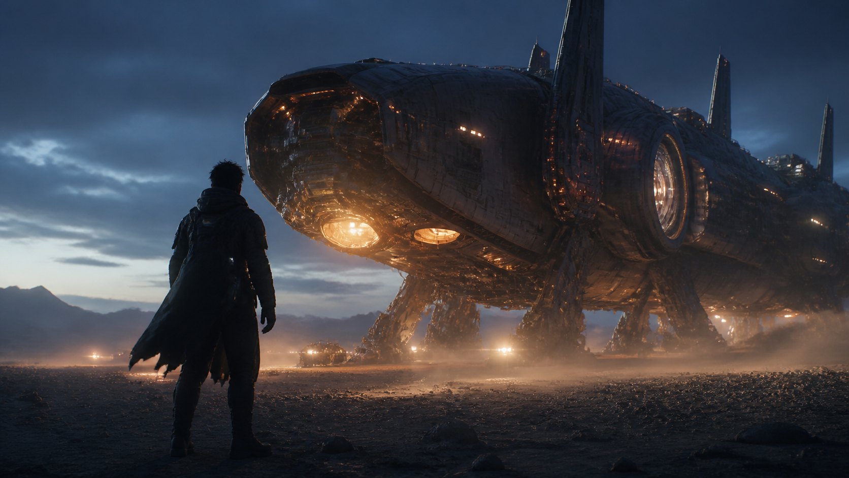 Science fiction hero movie concept